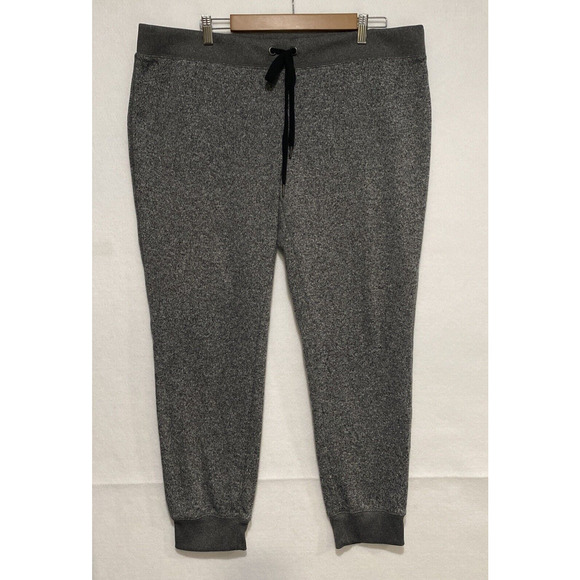 Prince & Fox Men's XXL Soft Gray Black White Speck Knit Jogger Sweatpants Comfy - Picture 3 of 9
